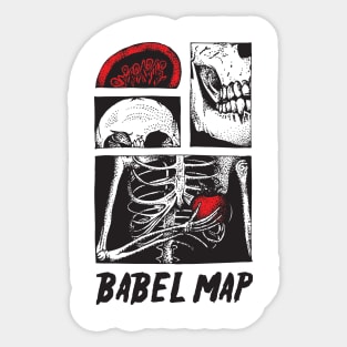 Babel Map shirt Sticker